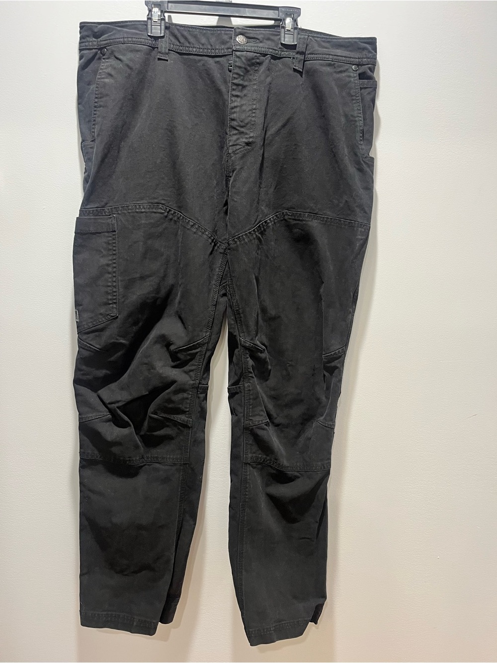 Harley-Davidson Men's Black Utility Cargo Riding Pants‎ Double Knee Moto 38x32